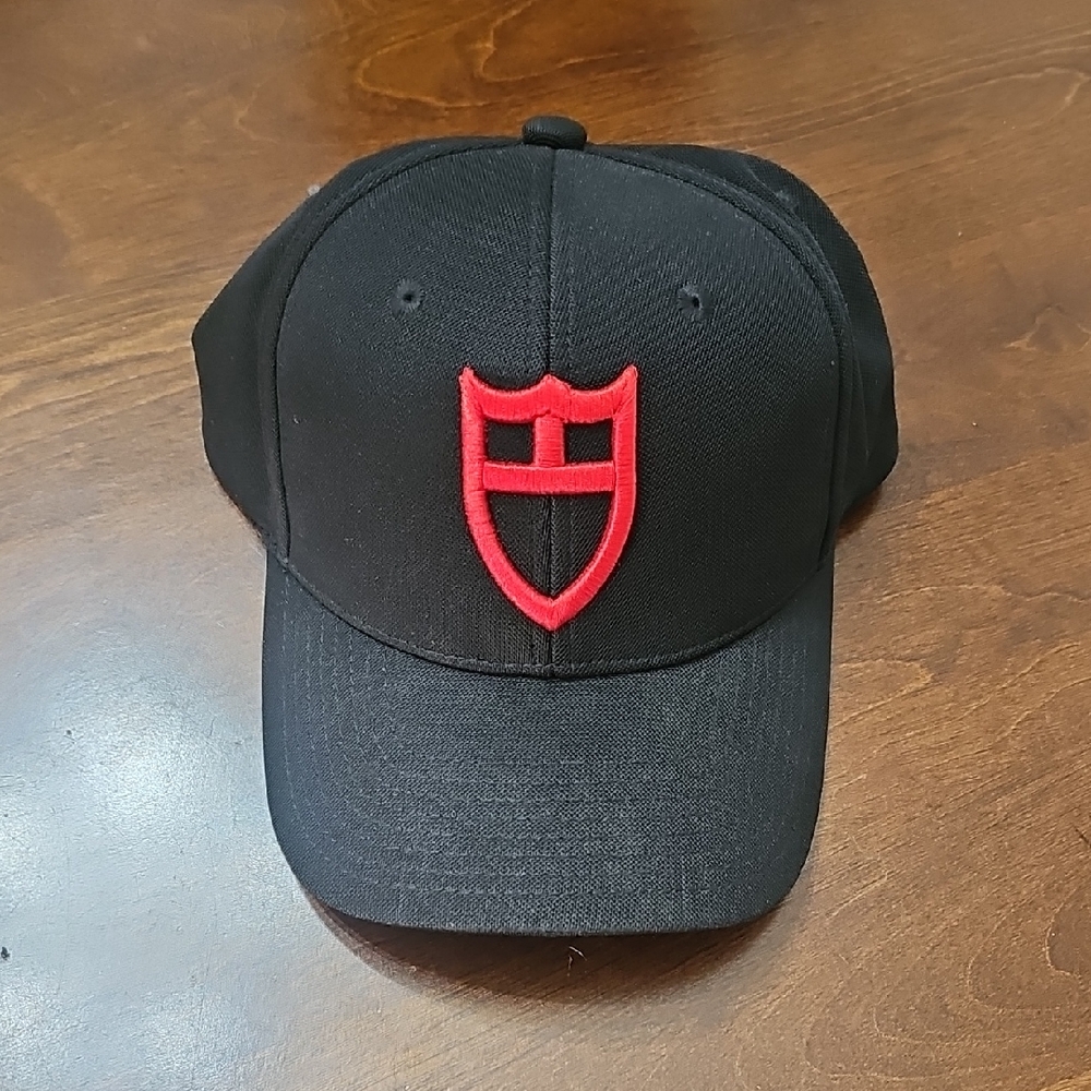 Black Tudor Watch Cap with Red Emblem Gently Used Condition